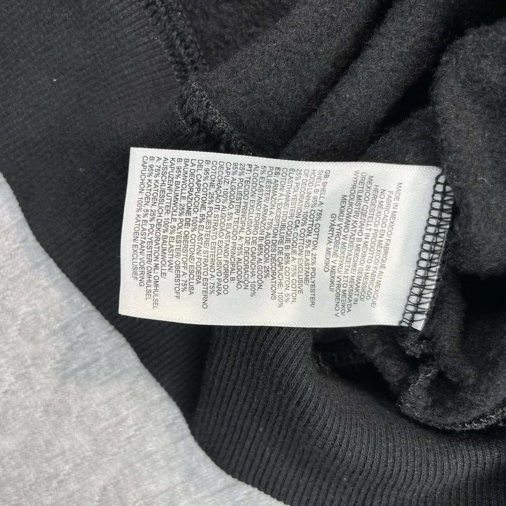 The North‎ Face Hoodie Mens Medium Black Graphic Mountain Landscape Pullover
